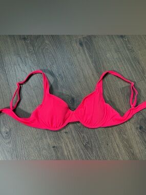 Xhilaration Hot Pink Ribbed Underwire Bikini Top